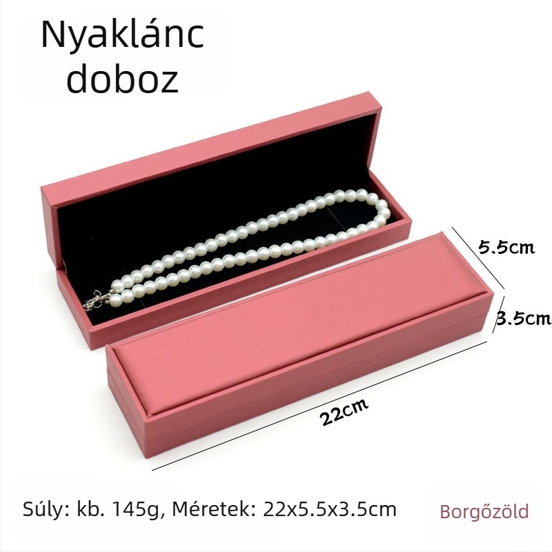 Texturált PU bőr ékszerdoboz gyűrűknek, nyakláncoknak, fülbevalóknak, karkötőknek és medáloknak