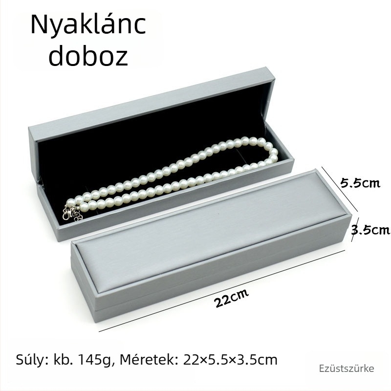 Texturált PU bőr ékszerdoboz gyűrűknek, nyakláncoknak, fülbevalóknak, karkötőknek és medáloknak