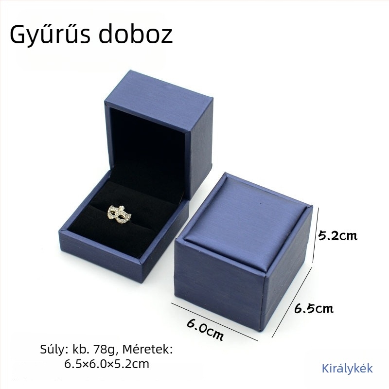 Texturált PU bőr ékszerdoboz gyűrűknek, nyakláncoknak, fülbevalóknak, karkötőknek és medáloknak