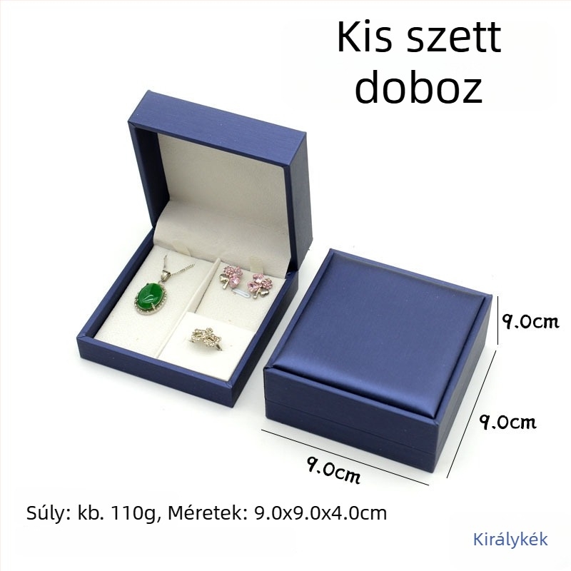 Texturált PU bőr ékszerdoboz gyűrűknek, nyakláncoknak, fülbevalóknak, karkötőknek és medáloknak