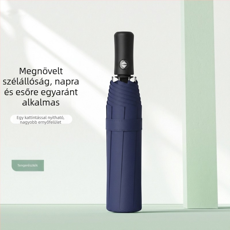 60-ágú automata napernyő, megnagyobbított és megvastagodott, UV védelem, kettős használat napsütésre és esőre, testre szabható