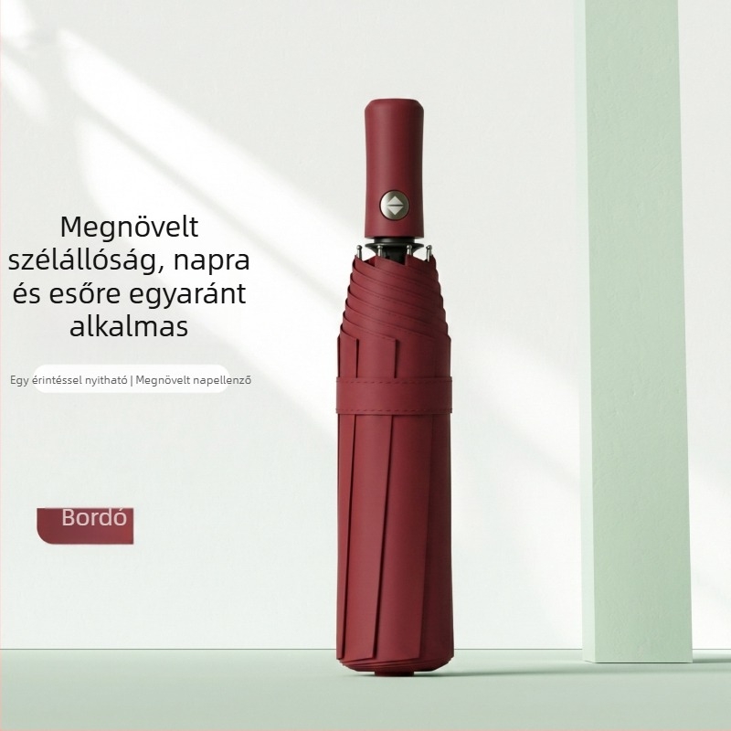 60-ágú automata napernyő, megnagyobbított és megvastagodott, UV védelem, kettős használat napsütésre és esőre, testre szabható