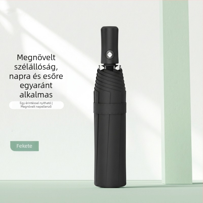 60-ágú automata napernyő, megnagyobbított és megvastagodott, UV védelem, kettős használat napsütésre és esőre, testre szabható