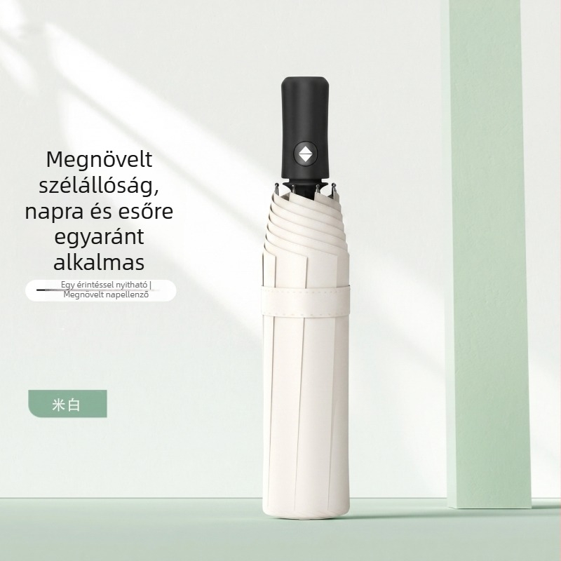 60-ágú automata napernyő, megnagyobbított és megvastagodott, UV védelem, kettős használat napsütésre és esőre, testre szabható