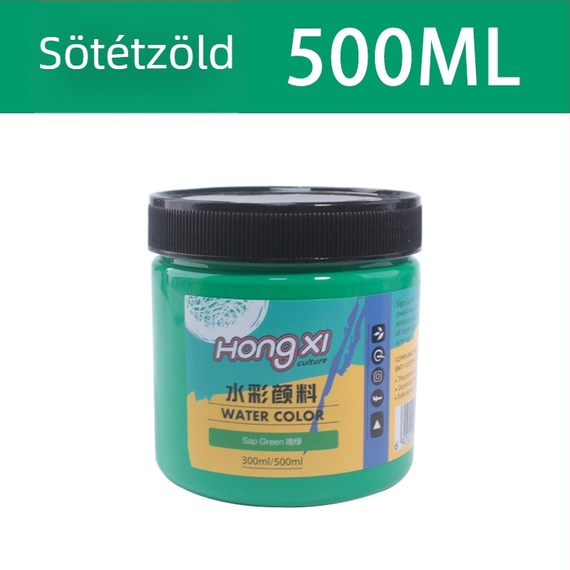 500 ml-es üveg akvarell- és gouache festék kezdőknek, 24 szín