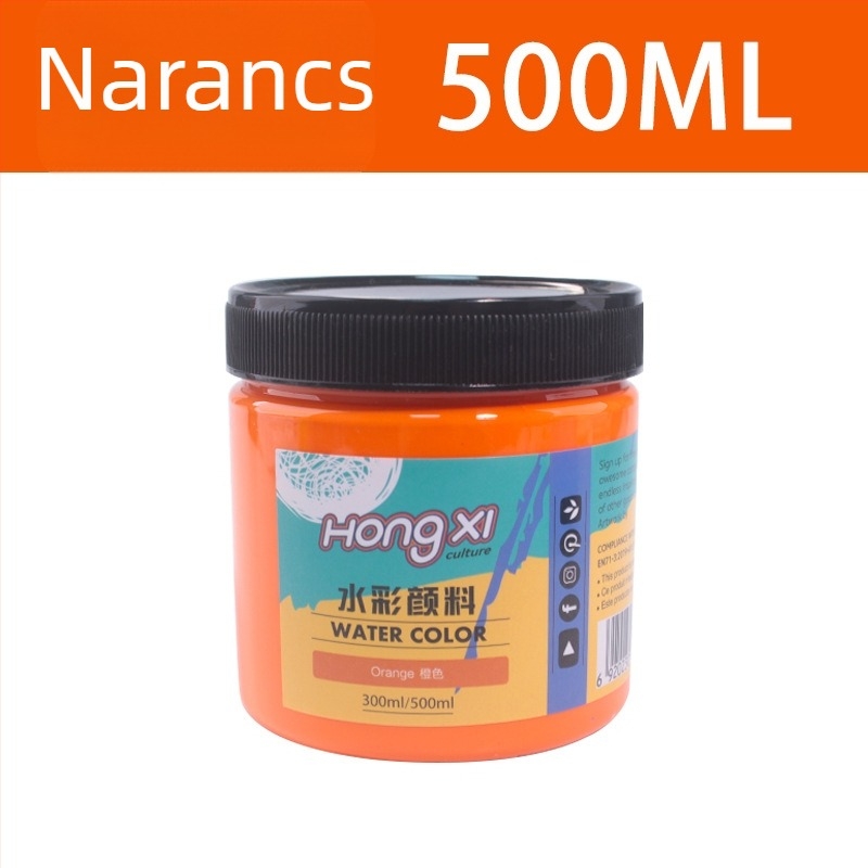 500 ml-es üveg akvarell- és gouache festék kezdőknek, 24 szín