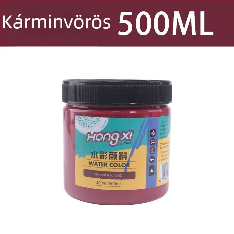 500 ml-es üveg akvarell- és gouache festék kezdőknek, 24 szín