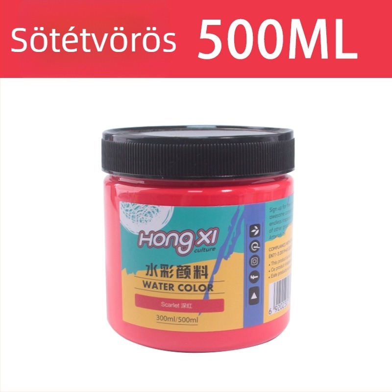 500 ml-es üveg akvarell- és gouache festék kezdőknek, 24 szín