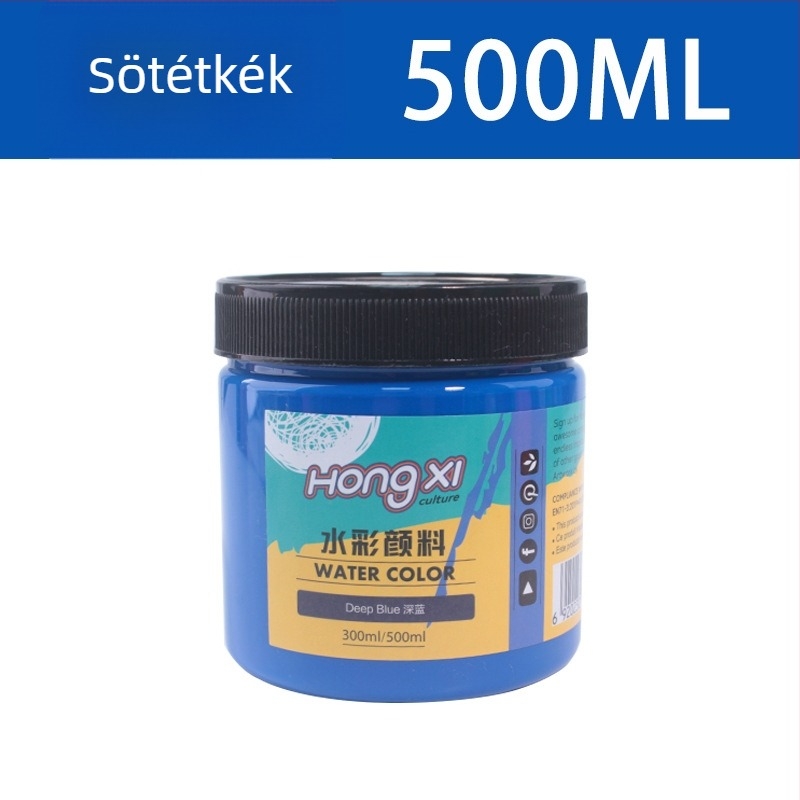 500 ml-es üveg akvarell- és gouache festék kezdőknek, 24 szín