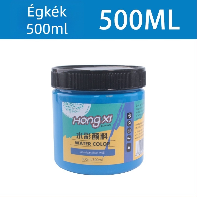 500 ml-es üveg akvarell- és gouache festék kezdőknek, 24 szín