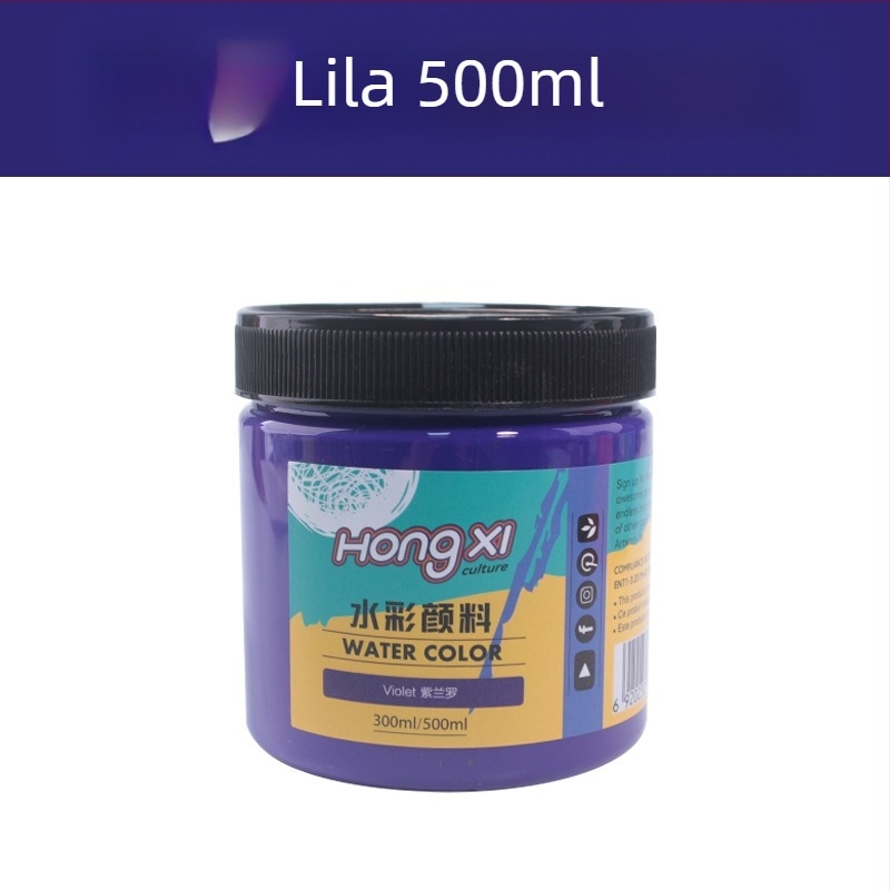 500 ml-es üveg akvarell- és gouache festék kezdőknek, 24 szín