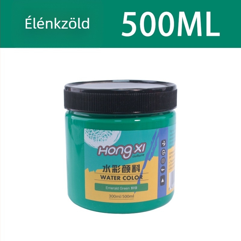 500 ml-es üveg akvarell- és gouache festék kezdőknek, 24 szín