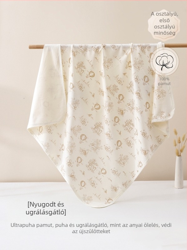 Újszülött babát beburkoló kendő, 100% pamut, vékony, tavasz–nyár