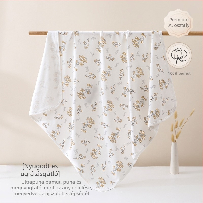 Újszülött babát beburkoló kendő, 100% pamut, vékony, tavasz–nyár