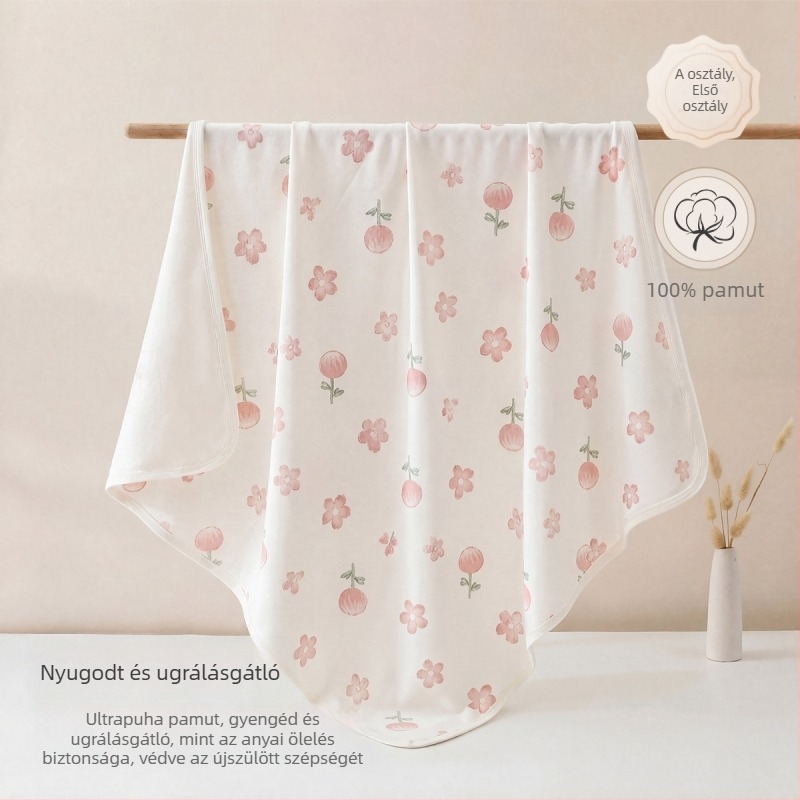 Újszülött babát beburkoló kendő, 100% pamut, vékony, tavasz–nyár