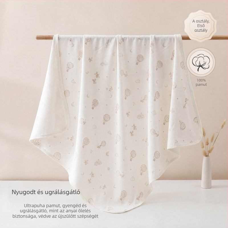 Újszülött babát beburkoló kendő, 100% pamut, vékony, tavasz–nyár