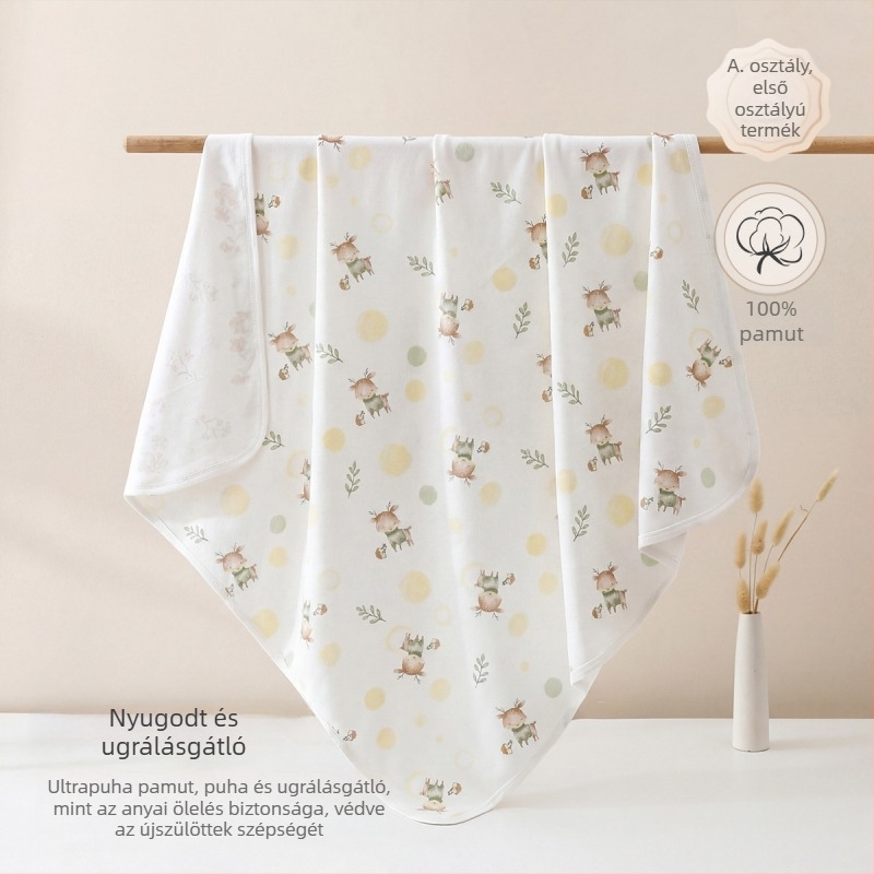 Újszülött babát beburkoló kendő, 100% pamut, vékony, tavasz–nyár