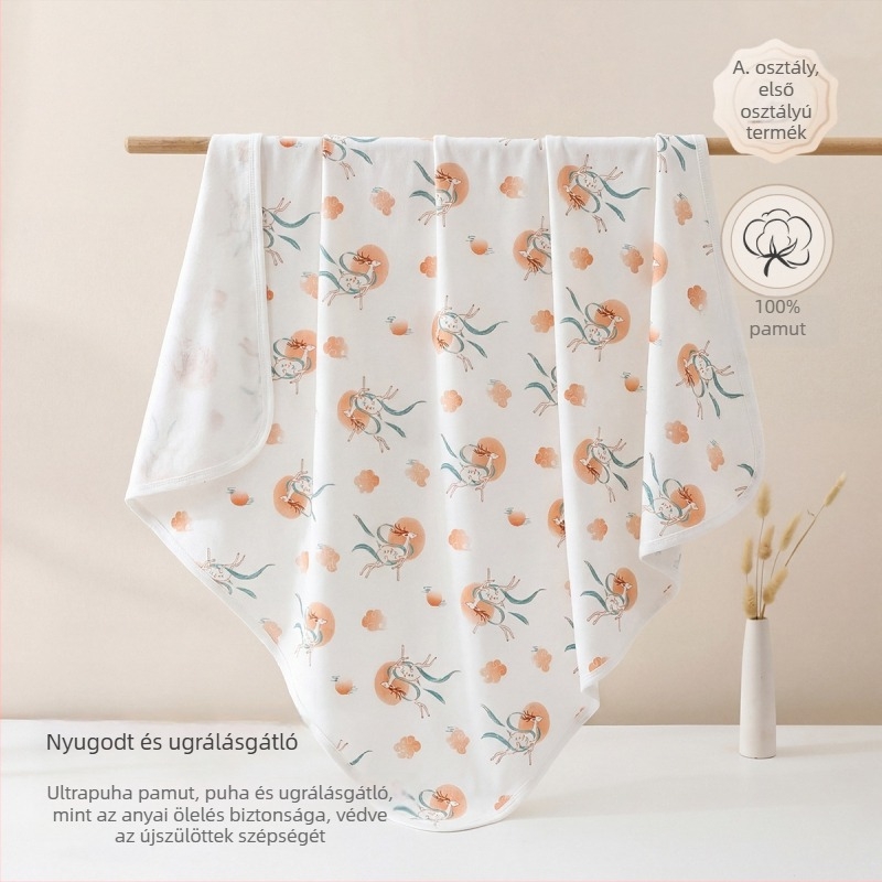 Újszülött babát beburkoló kendő, 100% pamut, vékony, tavasz–nyár