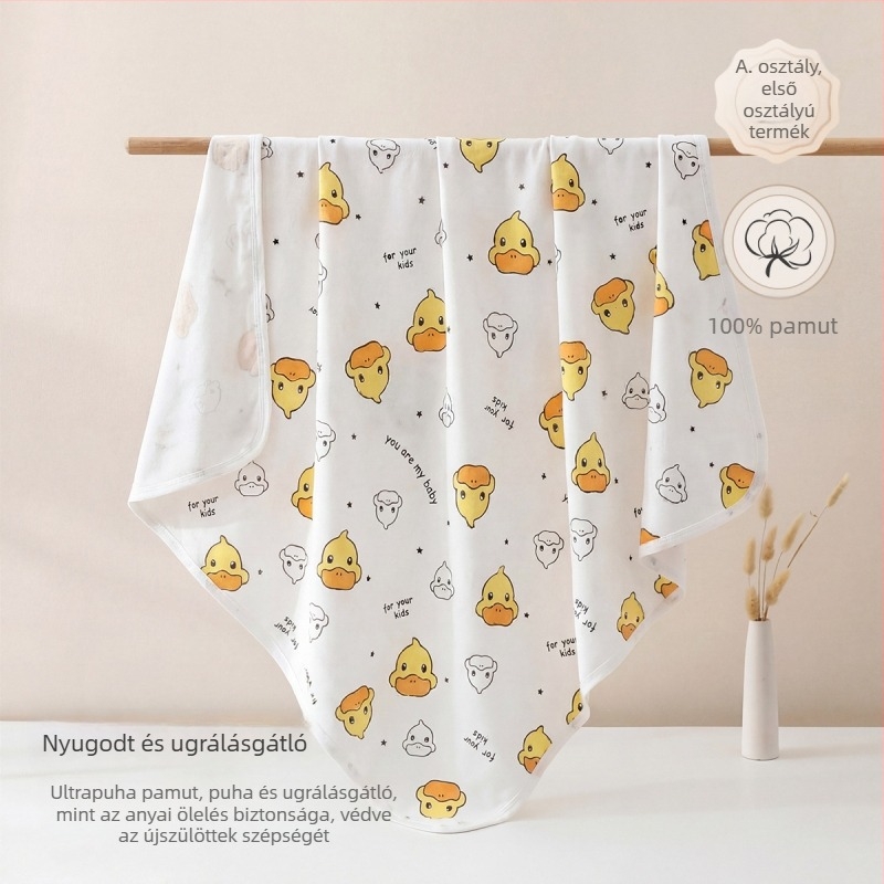 Újszülött babát beburkoló kendő, 100% pamut, vékony, tavasz–nyár
