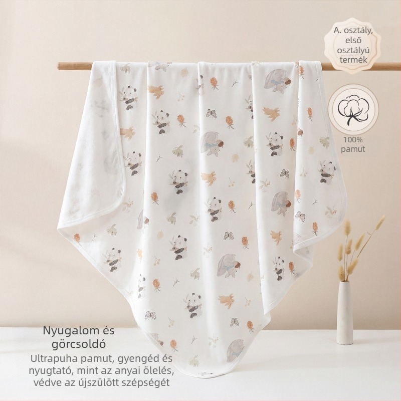 Újszülött babát beburkoló kendő, 100% pamut, vékony, tavasz–nyár