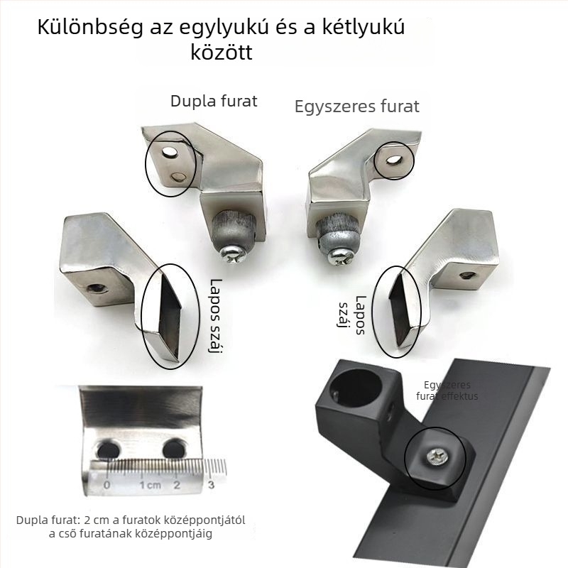 Rozsdamentes acélból készült tolóajtó fogantyú-kiegészítő, négyzetes cső, kefés felület