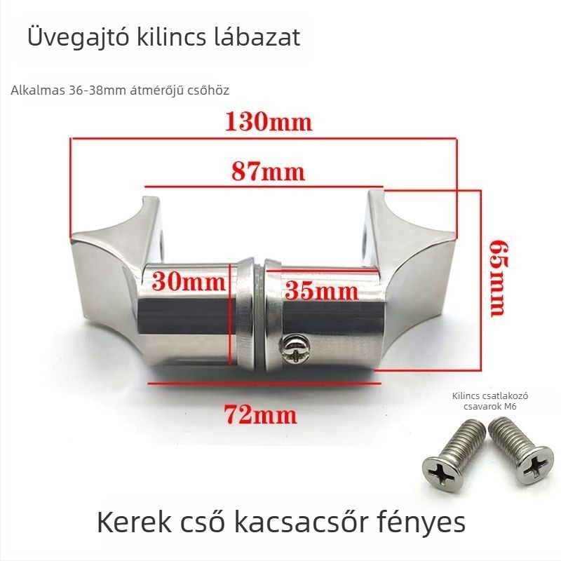 Rozsdamentes acélból készült tolóajtó fogantyú-kiegészítő, négyzetes cső, kefés felület