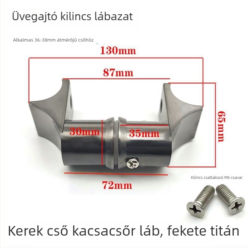 Rozsdamentes acélból készült tolóajtó fogantyú-kiegészítő, négyzetes cső, kefés felület
