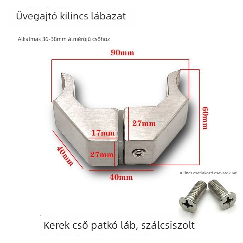 Rozsdamentes acélból készült tolóajtó fogantyú-kiegészítő, négyzetes cső, kefés felület