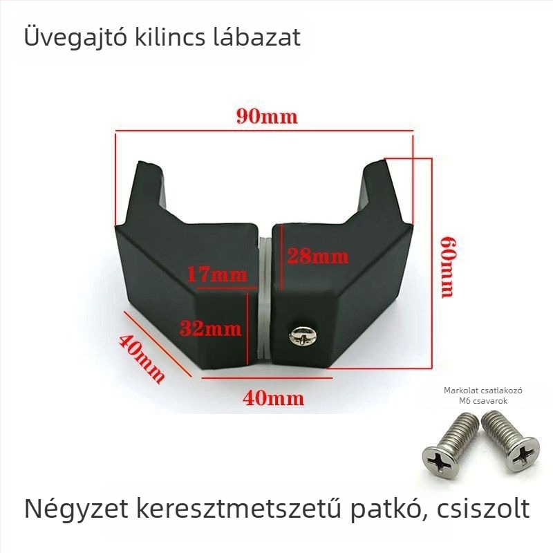 Rozsdamentes acélból készült tolóajtó fogantyú-kiegészítő, négyzetes cső, kefés felület