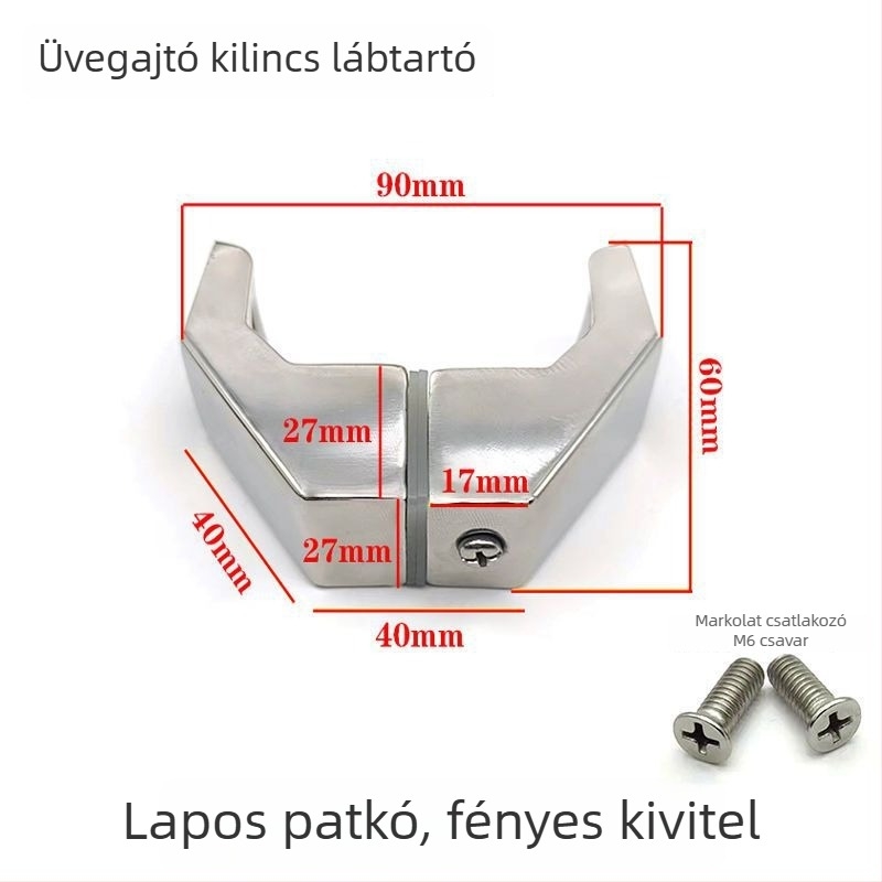 Rozsdamentes acélból készült tolóajtó fogantyú-kiegészítő, négyzetes cső, kefés felület