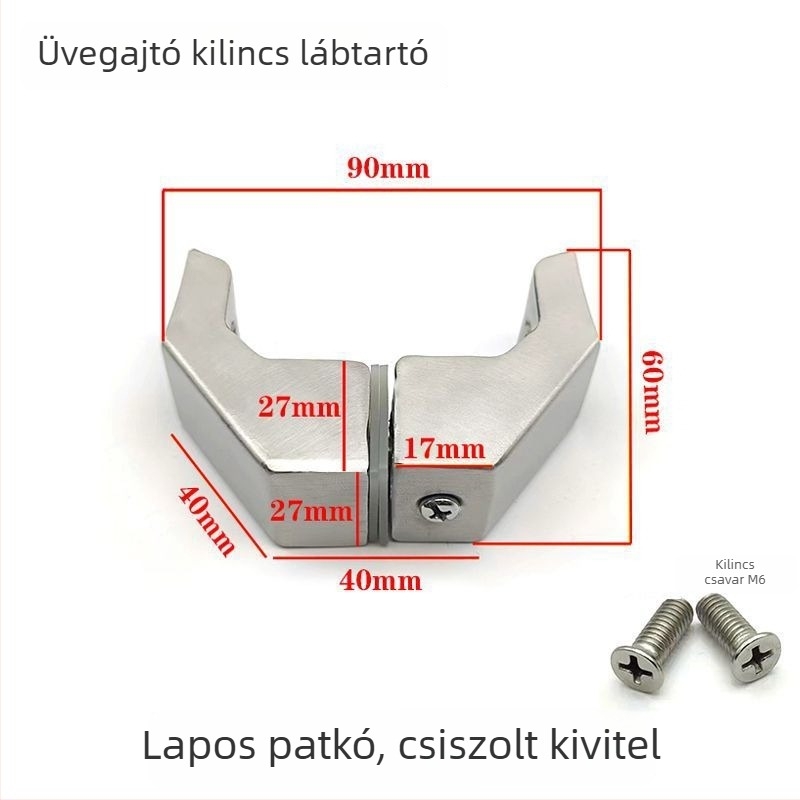 Rozsdamentes acélból készült tolóajtó fogantyú-kiegészítő, négyzetes cső, kefés felület