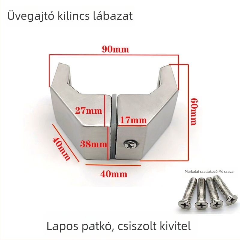 Rozsdamentes acélból készült tolóajtó fogantyú-kiegészítő, négyzetes cső, kefés felület