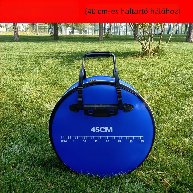 55 cm-es kerek, összecsukható horgász felszerelés táska, vízálló és kopásálló