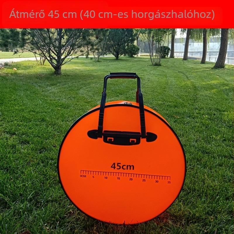 55 cm-es kerek, összecsukható horgász felszerelés táska, vízálló és kopásálló