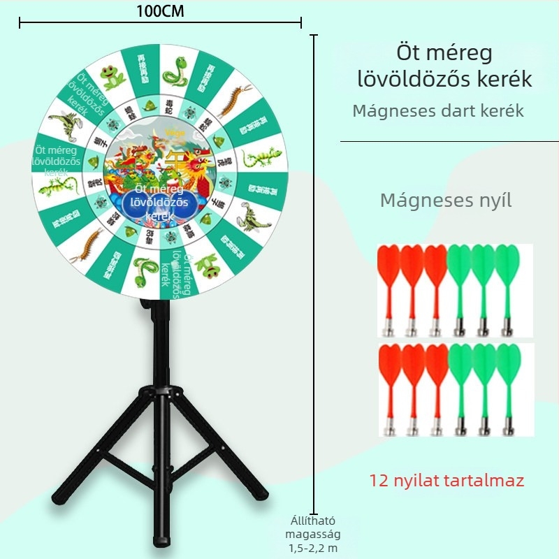 Öt mérges lövéshez mágneses darts kerék, Dragon Boat Festival játék kellék, Szerencsekerék, Csapatépítés