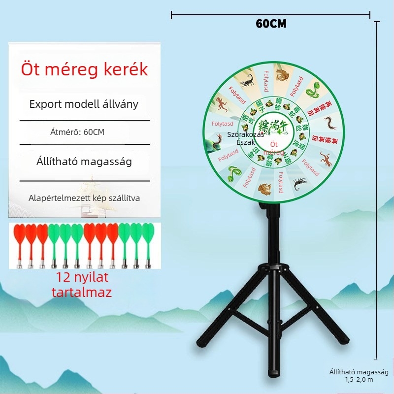 Öt mérges lövéshez mágneses darts kerék, Dragon Boat Festival játék kellék, Szerencsekerék, Csapatépítés
