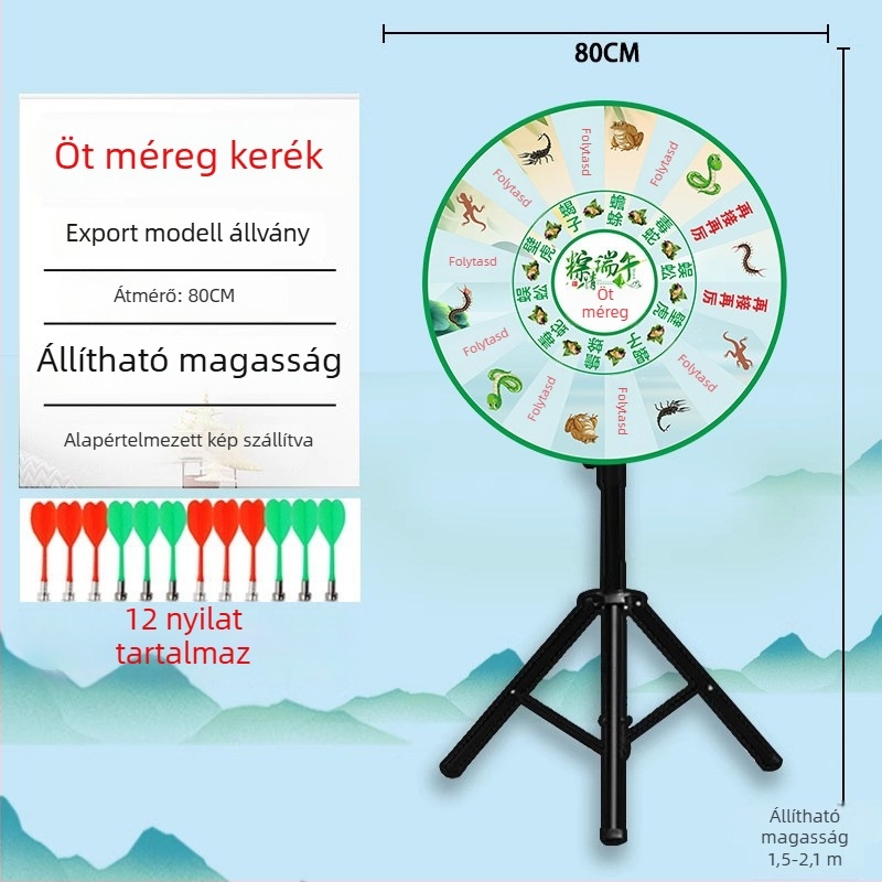 Öt mérges lövéshez mágneses darts kerék, Dragon Boat Festival játék kellék, Szerencsekerék, Csapatépítés