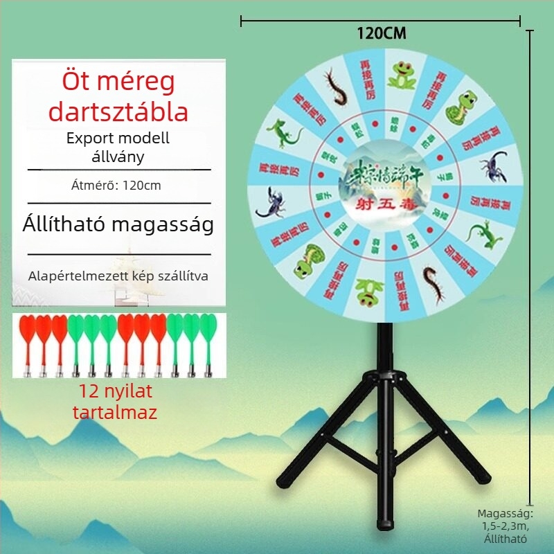 Öt mérges lövéshez mágneses darts kerék, Dragon Boat Festival játék kellék, Szerencsekerék, Csapatépítés
