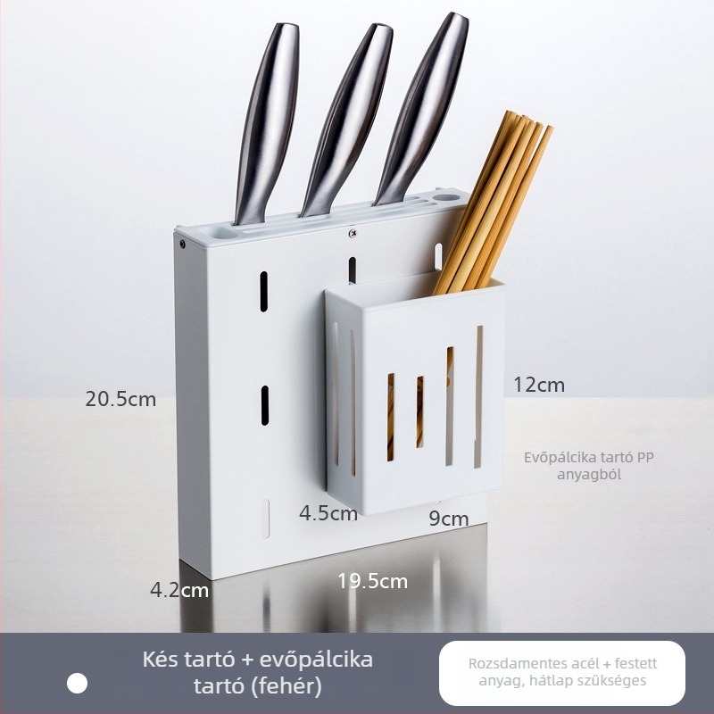 Fúrás nélkül, rozsdamentes acél perforált tároló rács falra szerelhető akasztóval és polccal konyhába, fürdőszobába és erkélyre