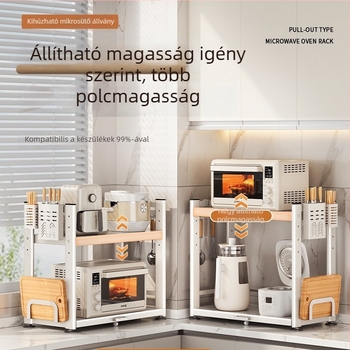 Kinyúló mikrosütő állvány konyhai pultra, multifunkcionális készülékállvány