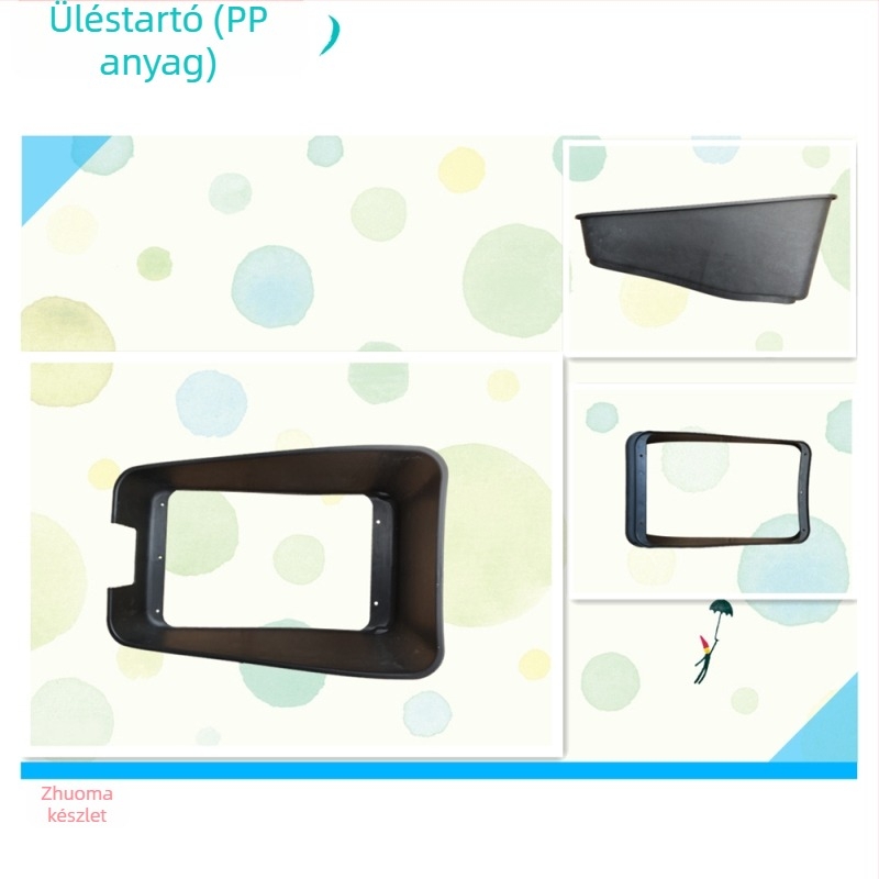 Elektromos robogó külső burkolat készlet: műanyag burkolat, világítótestek, lámpabúrák, ülés formájú vödör, üléspárna, pedálok, sárvédők