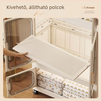 Összecsukható, szerelés nélküli tároló szekrény, több rekesz, gyerekeknek szóló gardrób, nagy kapacitás ruhákhoz és ágyneműhöz