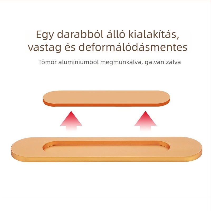 Alumíniumötvözetű tolóajtó fogantyú üvegajtókhoz – ultra vékony, rejtett fogantyú gardróbokhoz és erkélyekhez (fúrás nélkül, horony nélkül)