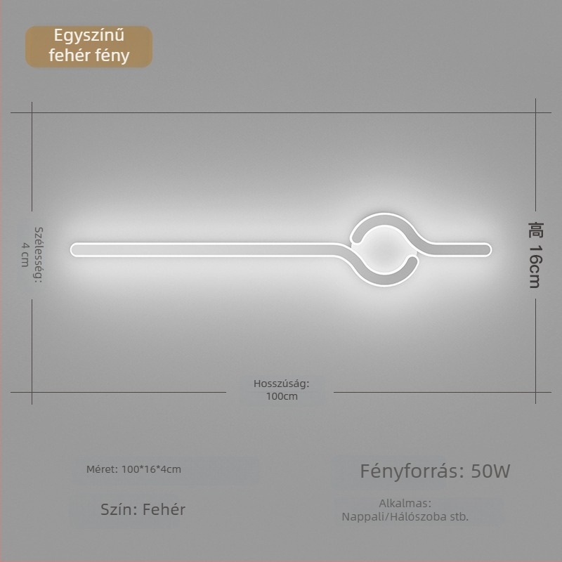 Minimalista falikar nappalira és a televízió mögötti falhoz, megfelelő a folyosón és a lépcsőn; meleg, személyre szabott hálószobai éjjeli lámpa.