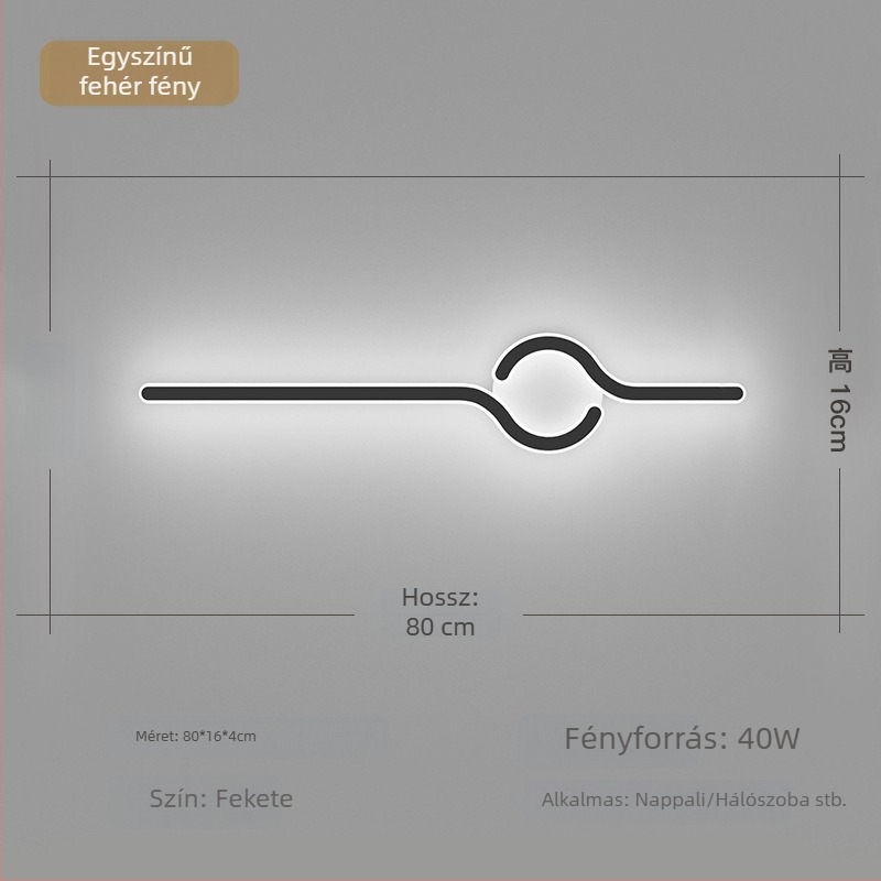 Minimalista falikar nappalira és a televízió mögötti falhoz, megfelelő a folyosón és a lépcsőn; meleg, személyre szabott hálószobai éjjeli lámpa.