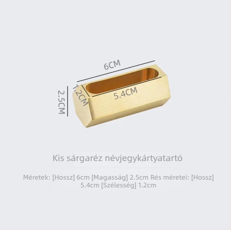 Sárgaréz kártyatartó és árcímke tartó, 25 mm, asztali állvány