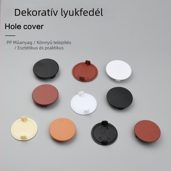 12 mm dekoratív dugófej, 8 mm-es csavarfedél – műanyag falnyílásfedő