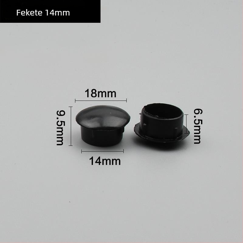 12 mm dekoratív dugófej, 8 mm-es csavarfedél – műanyag falnyílásfedő