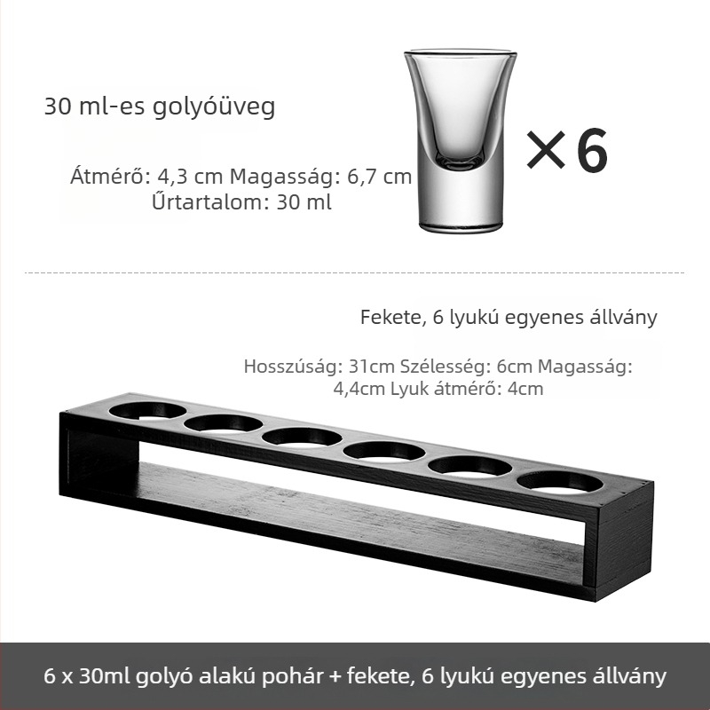 Bullet Cup shot pohárkészlet B-52 koktél pohárral és bárpoharakkal