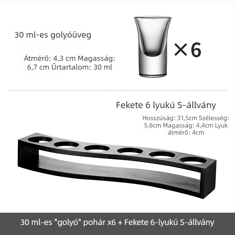 Bullet Cup shot pohárkészlet B-52 koktél pohárral és bárpoharakkal